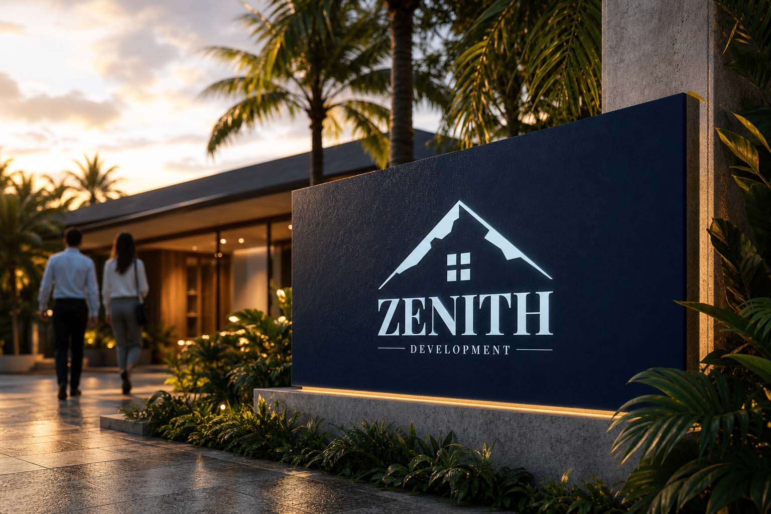 Development company website mockup for Zenith Development