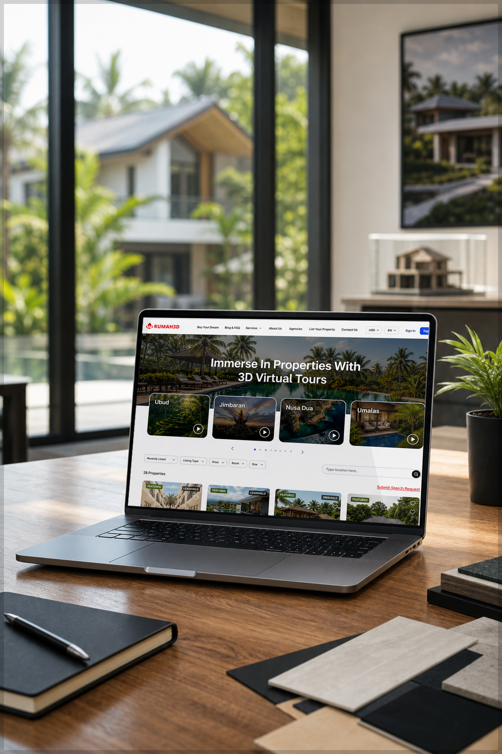 Updated brand mockup system for Rumah3D
